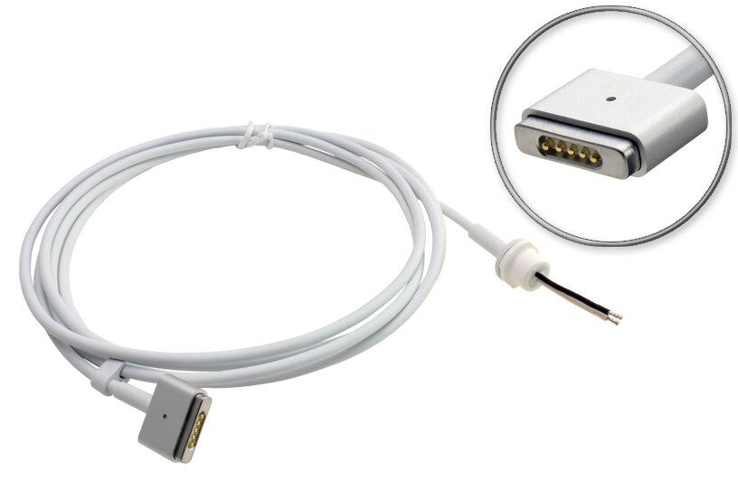 Кабель со штекером Magsafe2 T-образный для адаптера (блока) питания 85W зарядного устройства ноутбука Apple MacBook Pro (начиная с 2012г выпуска).