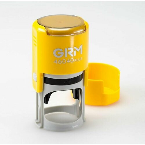 GRM 46040 / R40 plus COMPACT Автоматическая оснастка для печати с крышечкой (диаметр 40 мм.), Жёлтый