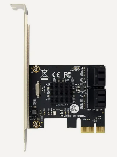 Изображение товара Плата PCI-E на 4 выхода SATA 3.0 6 Гбит/с чип Marvell 9215