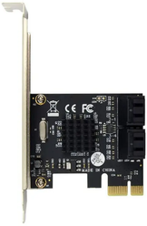 Плата PCI-E на 4 выхода SATA 3.0 6 Гбит/с чип Marvell 9215 c комплектом кабелей