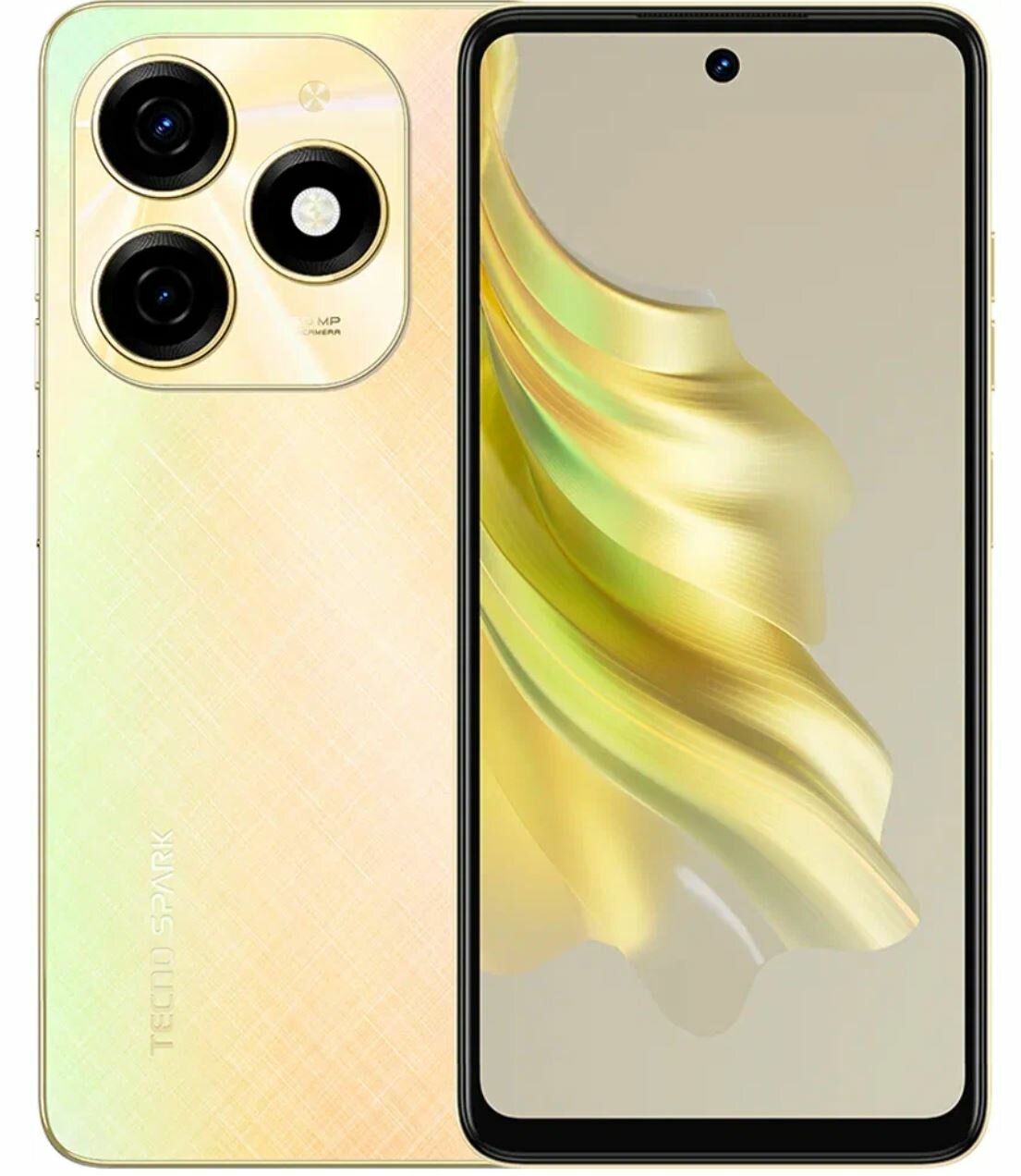 Смартфон TECNO Spark 20 8/256 ГБ Global для РФ, Dual nano SIM, Neon Gold
