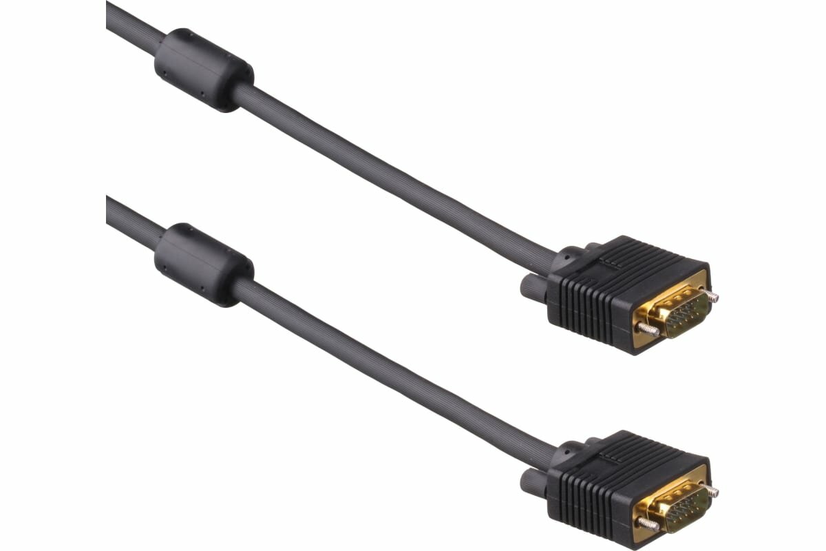 фото Кабель EXEGATE VGA Pro EX-CC-PVGA-15M15M-5.0 (15M/15M, 5м, 2 фильтра, позолоченные контакты)