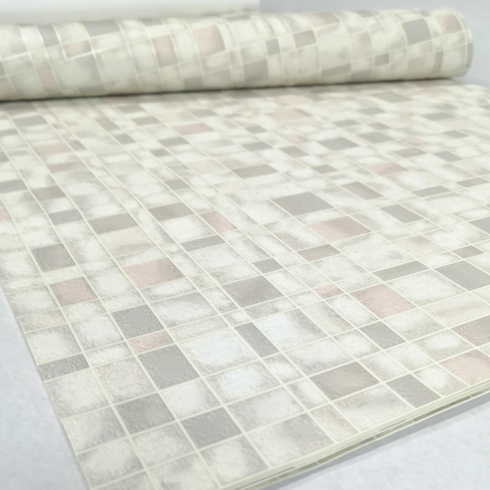 фото Обои виниловые моющиеся фактурные под мозаику, мелкая плитка / для кухни, столовой / 0,53х10м / Elysium (Элизиум) 946I7