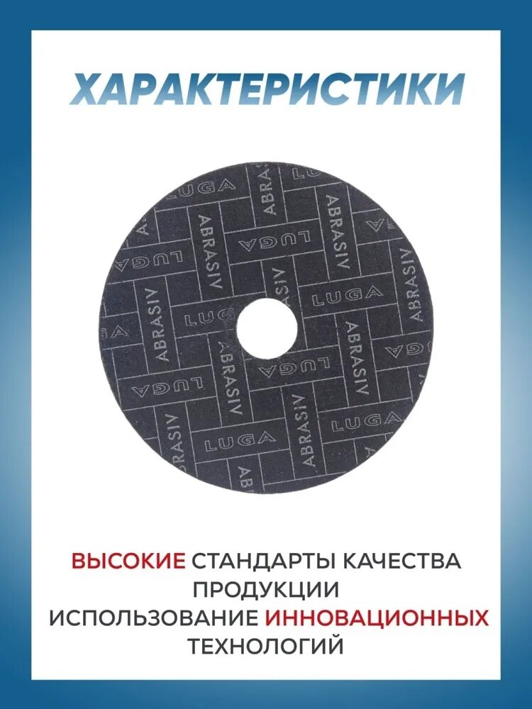 Круг отрезной по металлу Луга Абразив 125х2.0, диск отрезной 125