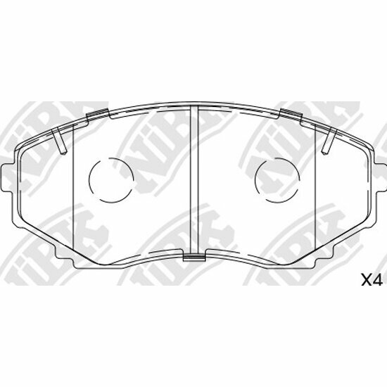 Колодки тормозные дисковые Nibk PN5376, 4 шт