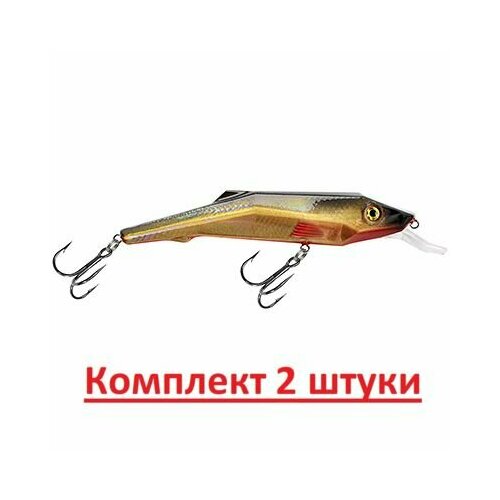 Воблер для рыбалки AQUA гранц 100mm, вес - 10,0g, цвет 018G (золотой карась), 2 штуки в комплекте