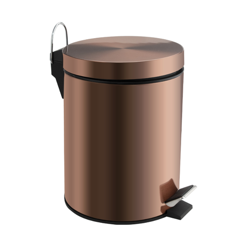 Ведро из нержавеющей стали под медь с педалью круглое 5л 2384₽