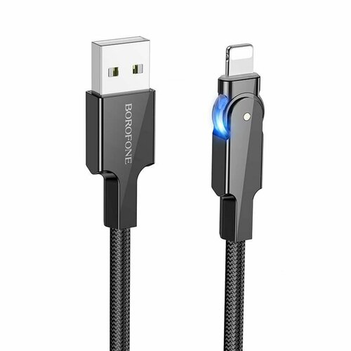 Дата-кабель Borofone BU41 USB-Lightning, 1.2 м, черный