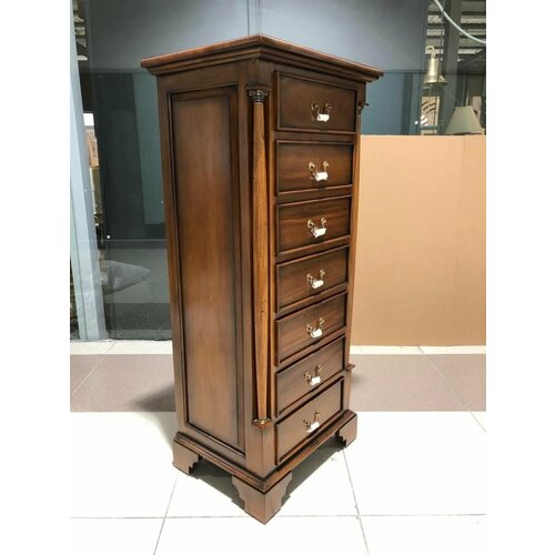фото Высокий комод с ящиками domkorleone из красного дерева (mahogany wood, цвет орех hp (коричневый) дом корлеоне