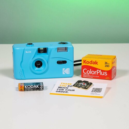 Подарочный набор с фотоаппаратом Kodak M35 голубой и фотопленкой Kodak ColorPlus 6990₽