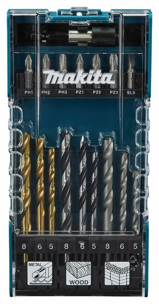 Набор сверл и бит 17 шт. Makita D-74887