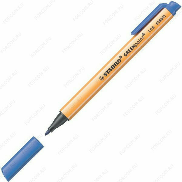 Ручка капиллярная STABILO GREENpoint  0 8 мм  синяя  STABILO 6088 41 