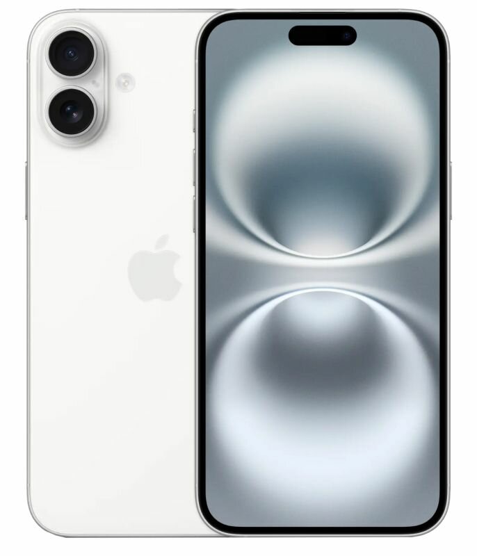 Смартфон Apple iPhone 16 256GB White/Белый Dual: nano SIM + eSIM