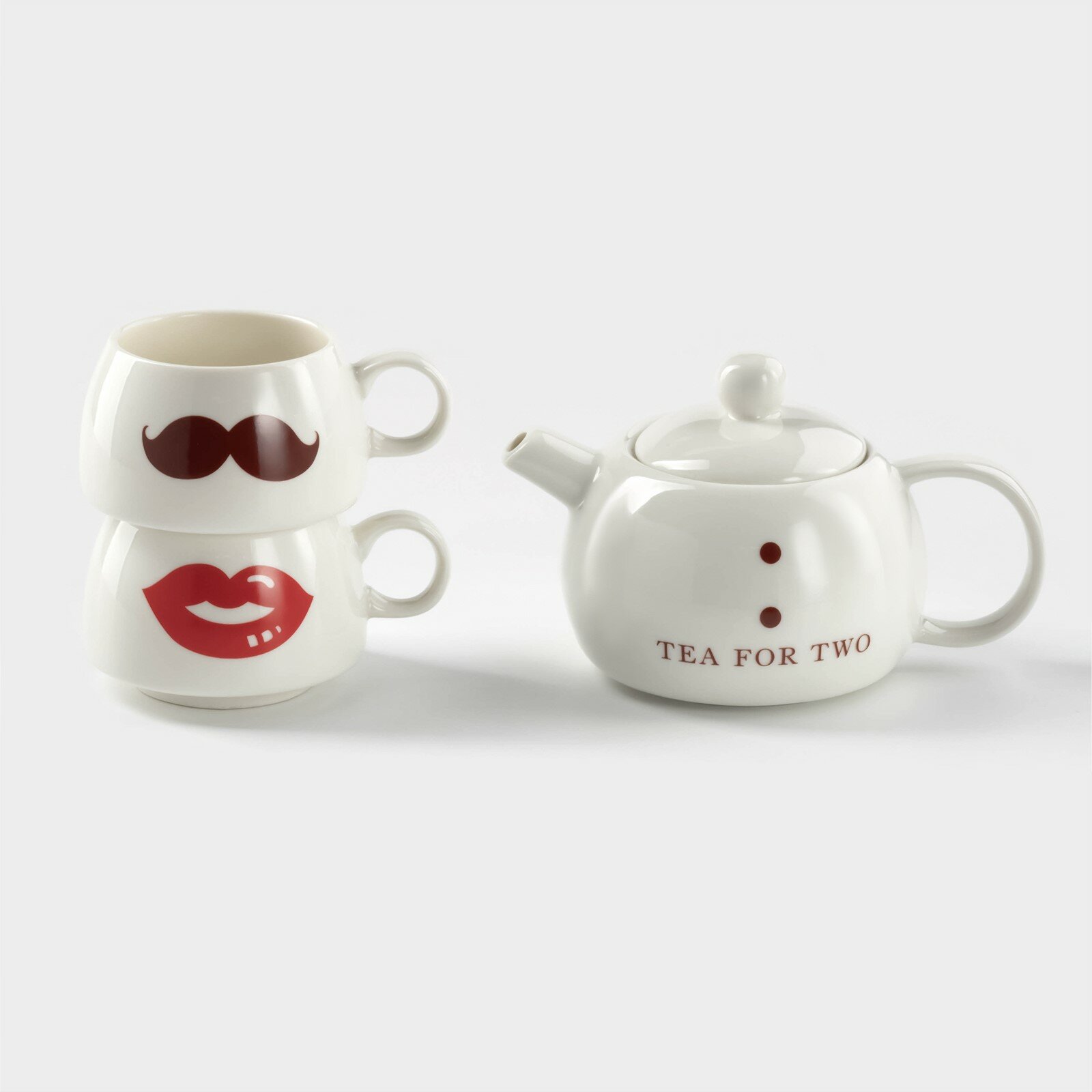 Чайный сервиз «Чай для двоих», 3 предмета: чайник 400 мл, 2 чашки 200 мл