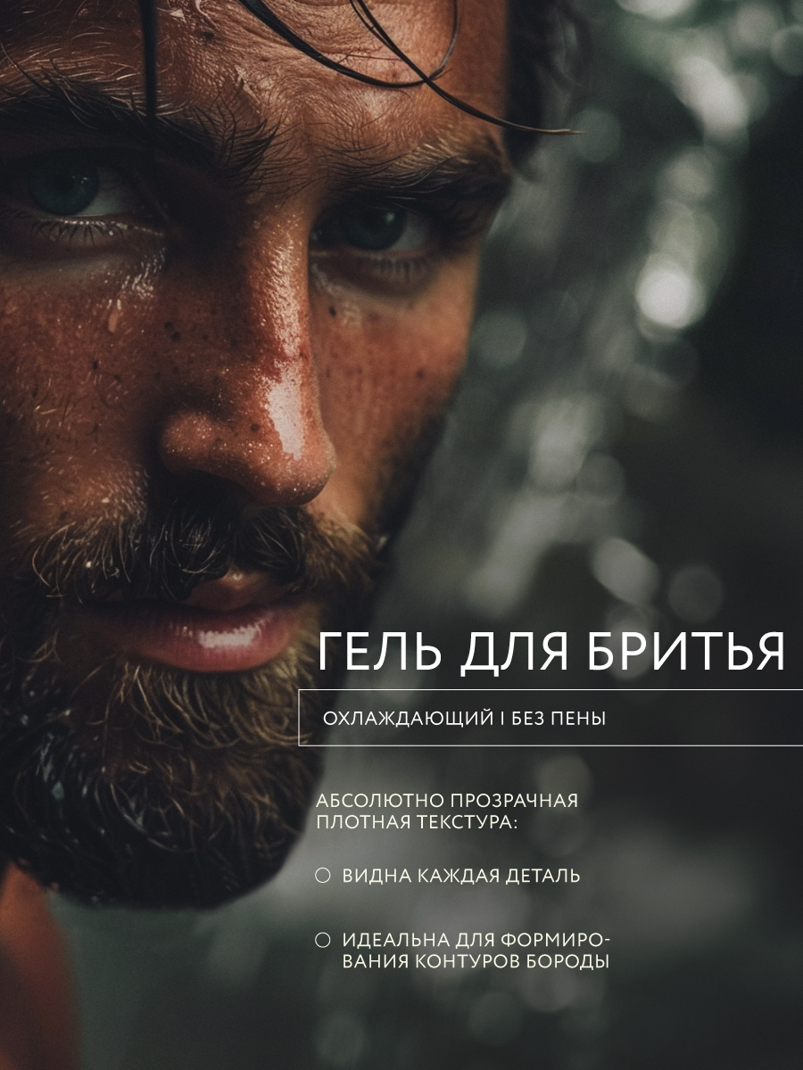 Гель для бритья UOMO SUB ROSA охлаждающий, 200 мл — фото 1