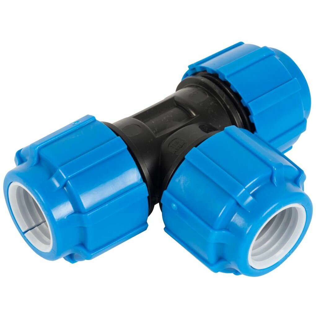 Тройник ПНД компрессионный переходной с внутренней резьбой Политэк тпк-аква 50 х 32 х 50 мм х 90° (51503250)