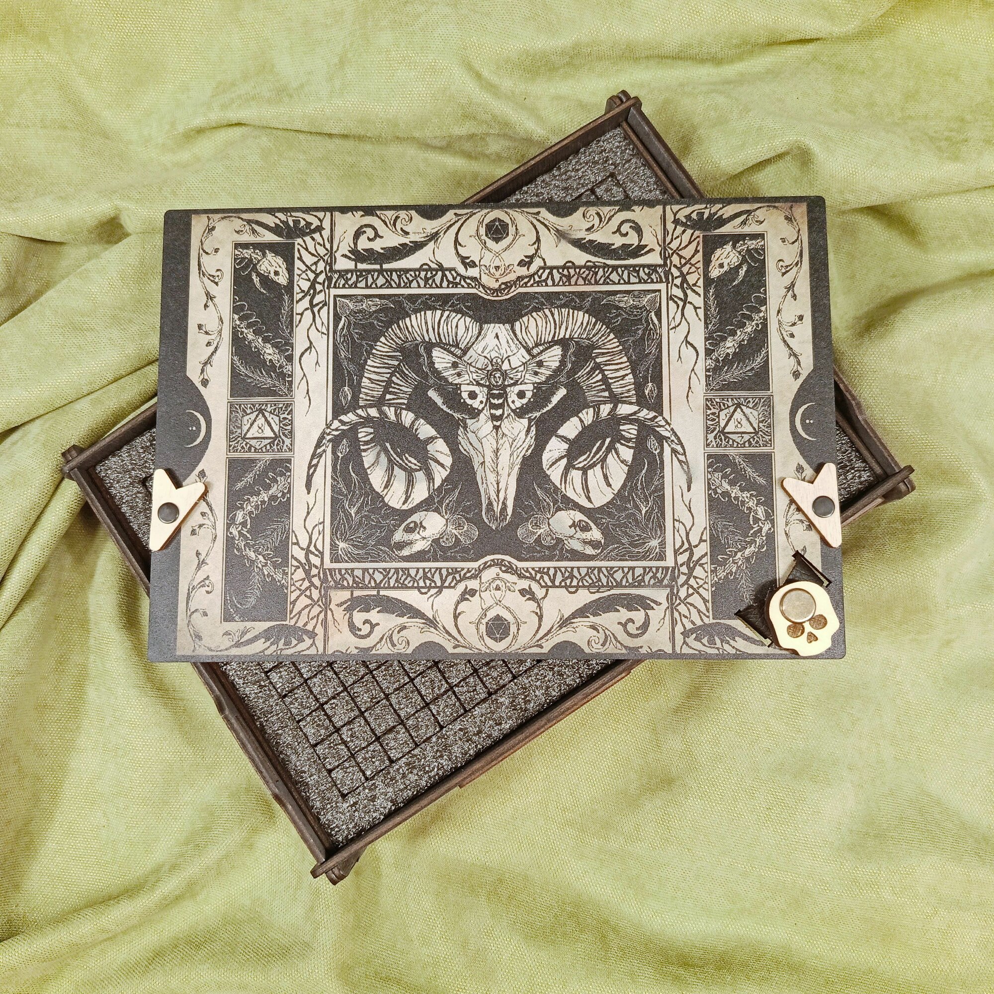 Органайзер и трей (ложемент) для миниатюр днд "Некромантия" DnD, dungeons and dragons, миниатюры днд
