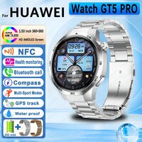 Смарт-часы GT5 Pro, Silver steel belt, For HUAWEI GT5 Pro