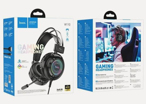 Изображение товара Наушники проводные накладные игровые Hoco W110 Resource Gaming, черные