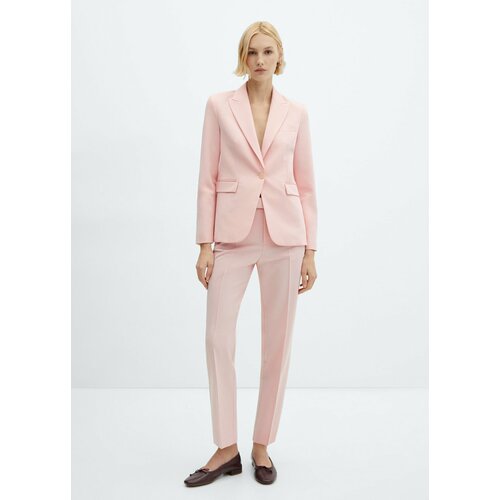 фото Брюки mango outlet, размер 36 eu, розовый