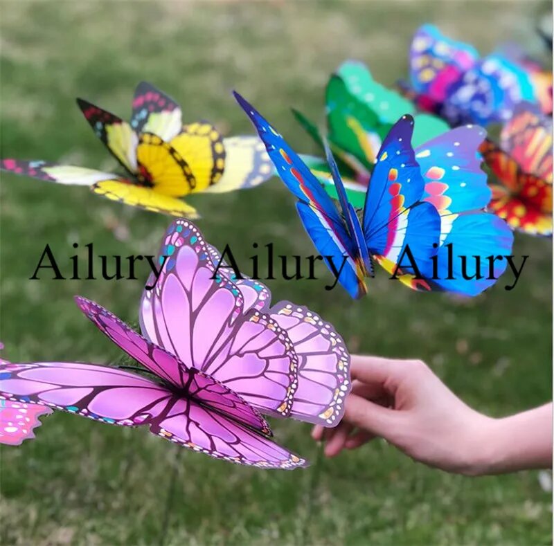 Декоративные пластиковые бабочки Ailury 22 см 3pcs thin butterfly