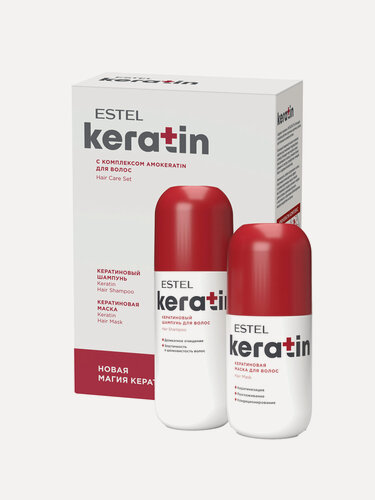 Изображение товара ESTEL PROFESSIONAL KERATIN Косметический набор для ухода за волосами шампунь 400мл+маска 300 мл
