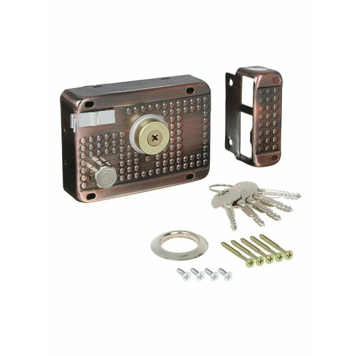 Замок накладной Ермак 600 полный комплект крепежа и 5 ключей арт 4 790₽