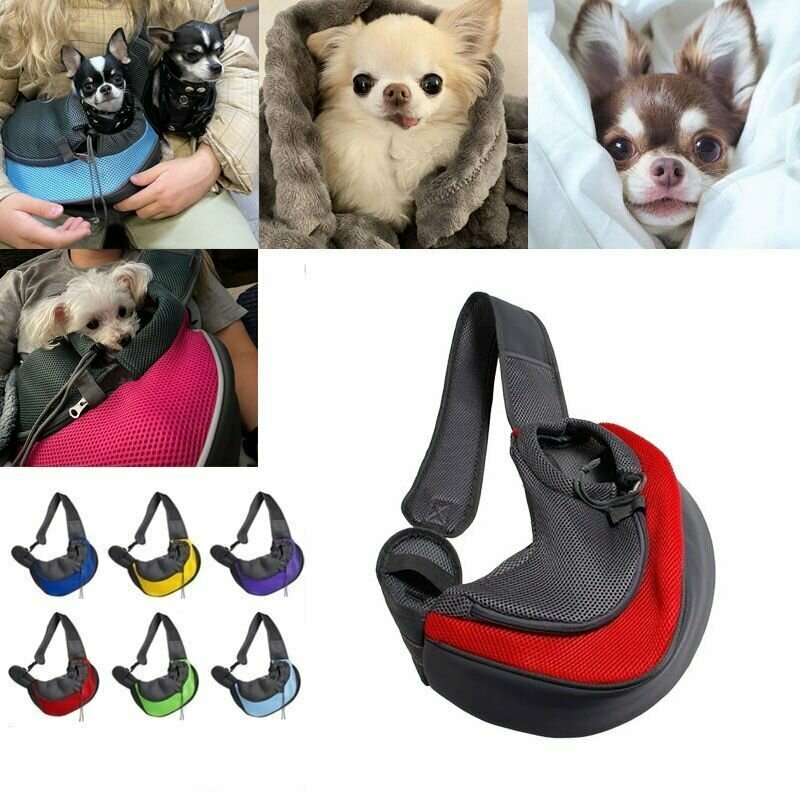 Переноска для животных слинг сумка дорожная для собак и кошек красный размер L 40*28CM до 6 кг