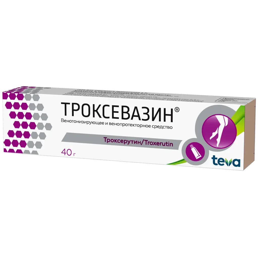 Троксевазин гель для наружного применения 2 % 40 г 1 шт