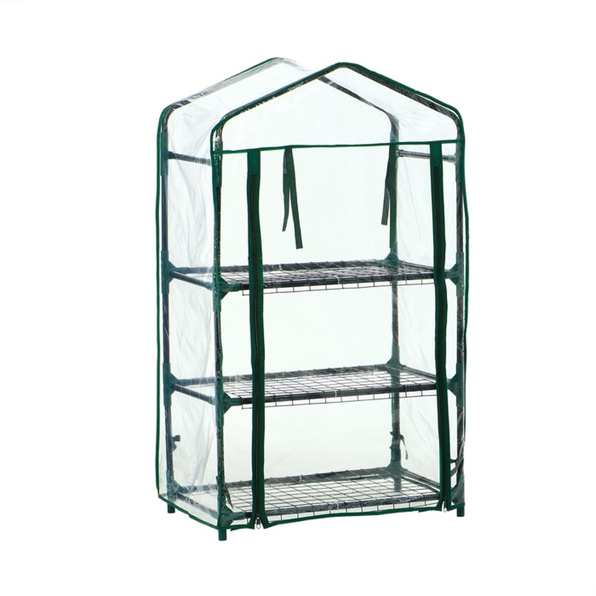 Парник-стеллаж 3 полки 110 × 40 × 65 см металлический каркас d = 16 мм чехол плёнка 80 мкм Greengo