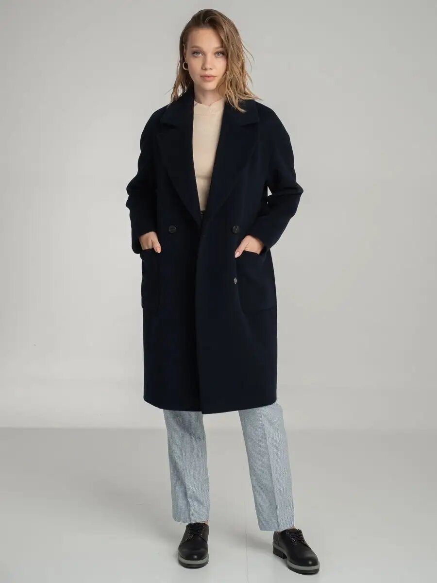 Пальто SINAR демисезонное, размер 40/170, черный, синий