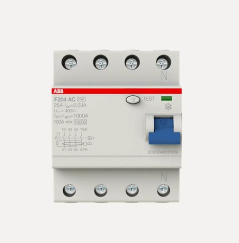 Изображение товара Устройство защитного отключения (УЗО) ABB F204 AC - 25/0,03 mA, 25A 30mA