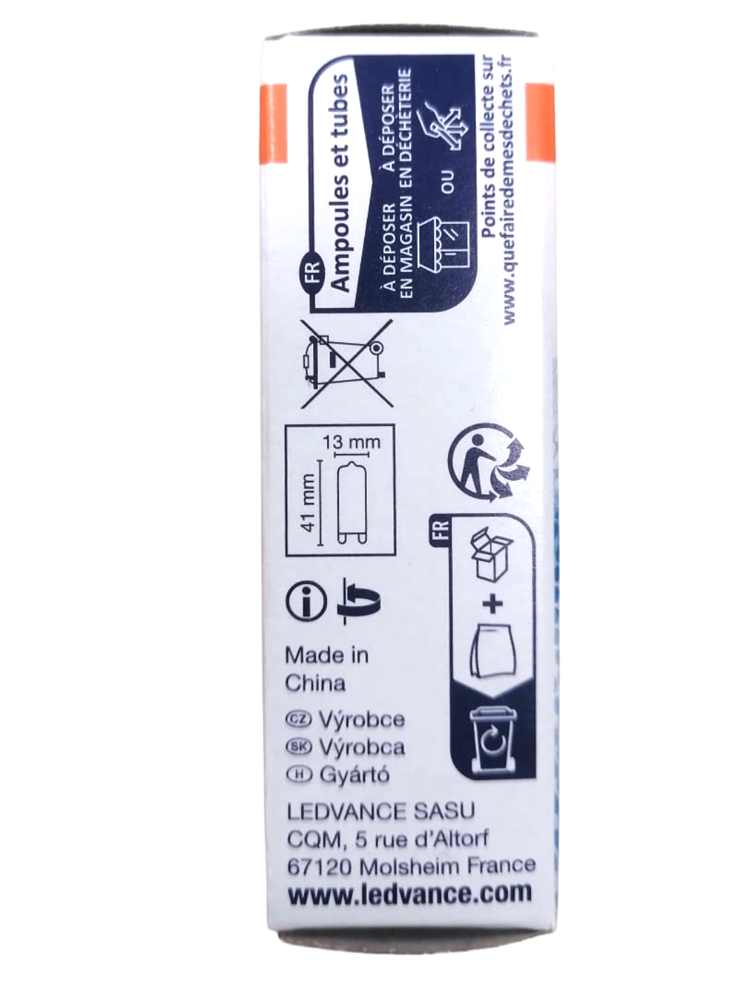 Лампа Osram Halopin 66740 для печей, галогенная, капсульная, цоколь G9, мощность 40Вт, 2700К, теплый свет 4008321703576 — фото 1