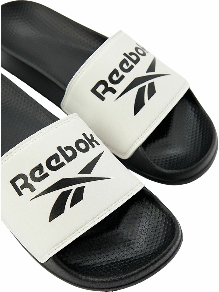 Шлёпанцы Reebok Fulgere Slide, размер 8 US, черный/белый — фото 1