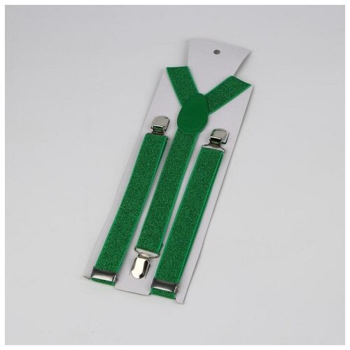 фото Подтяжки взрослые, ширина 2,5 см, цвет зелёный сима-ленд