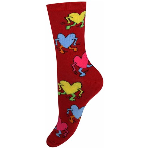 фото Женские носки mademoiselle средние, размер unica (35-40), красный