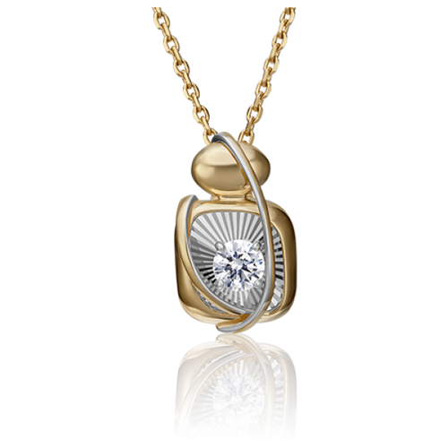 фото Platina jewelry золотая подвеска с вставками swarovski 03-2935-00-501-1121-38