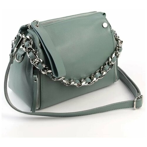 фото Женская кожаная сумка 1630-с минт (117724) fuzi house