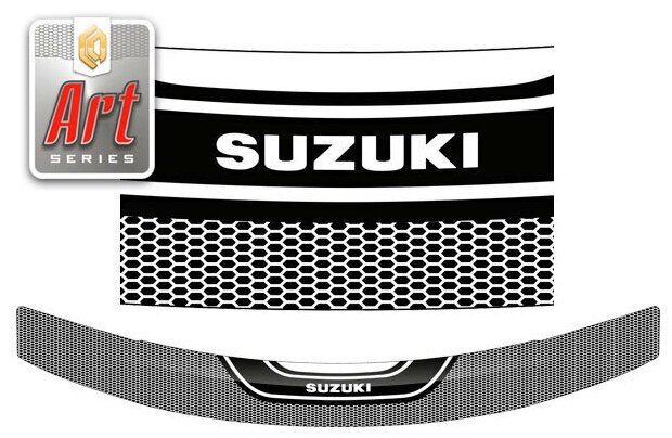 Дефлектор капота для Suzuki Grand Vitara 2005-2016 Серия Art черная