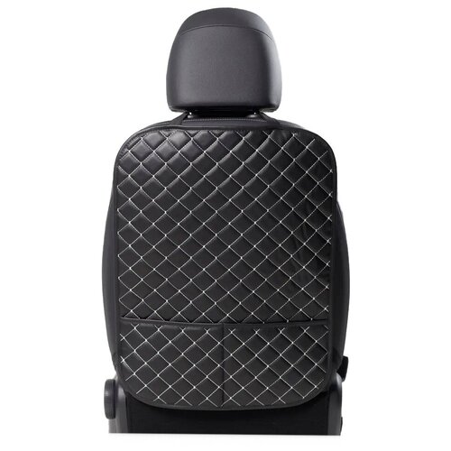 фото Защитная накидка на сиденье с карманами- roofrackpro - экокожа - белая нить arm auto