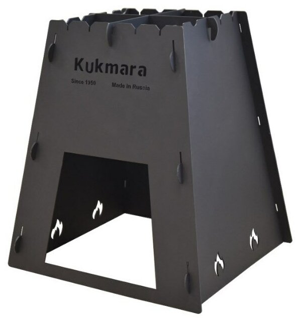 Печь походная разборная KUKMARA пп01, сталь, 35х40х35 см, 2 мм - фотография № 3