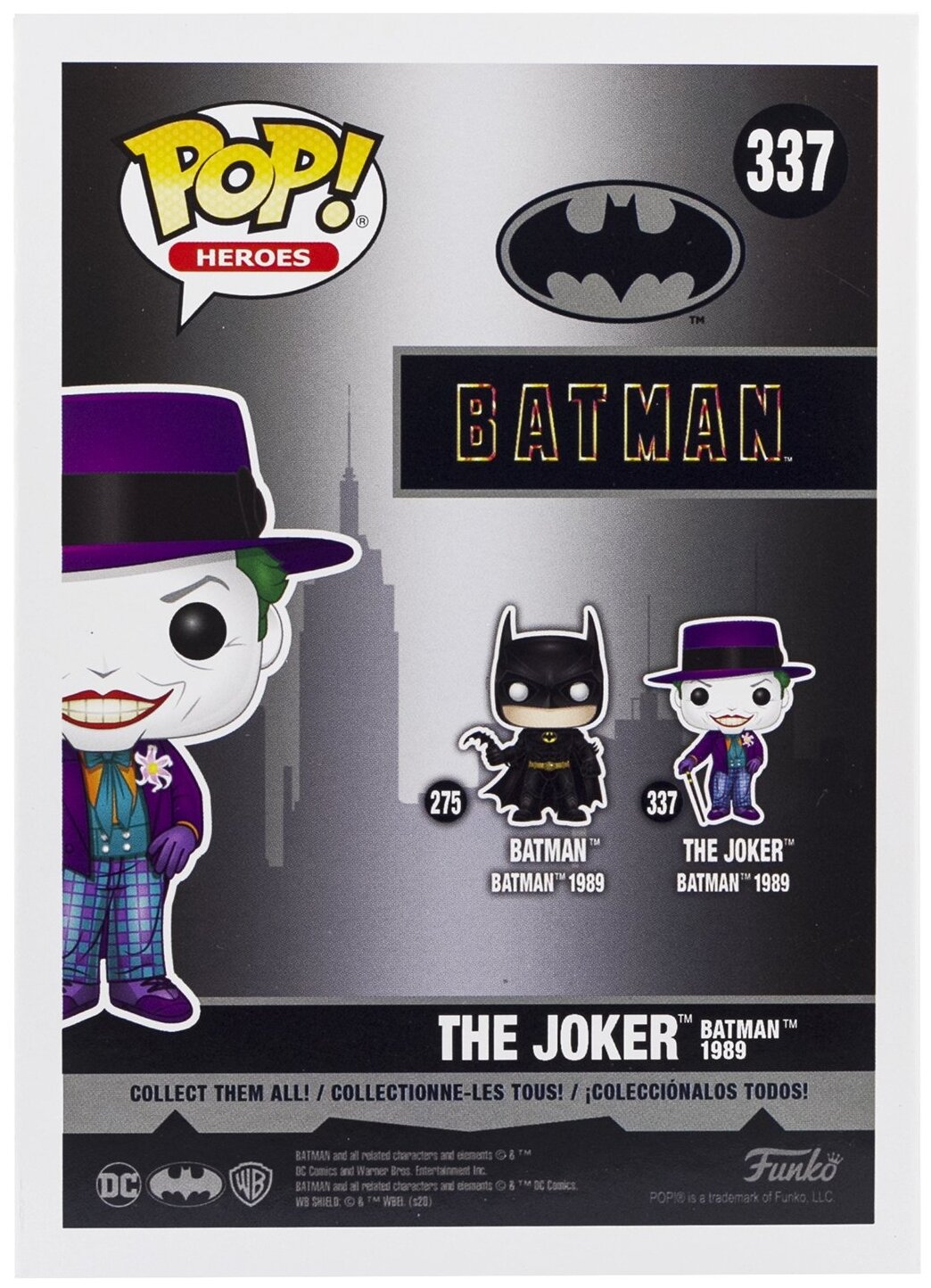 Funko 47709F Фигурка Funko POP! Vinyl: DC: Batman 1989:Joker w/Hat w/Chase - фото №6