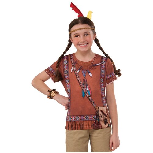 фото Рубашка forum novelties рубашка индейской принцессы, коричневый, размер m (8-10 лет)