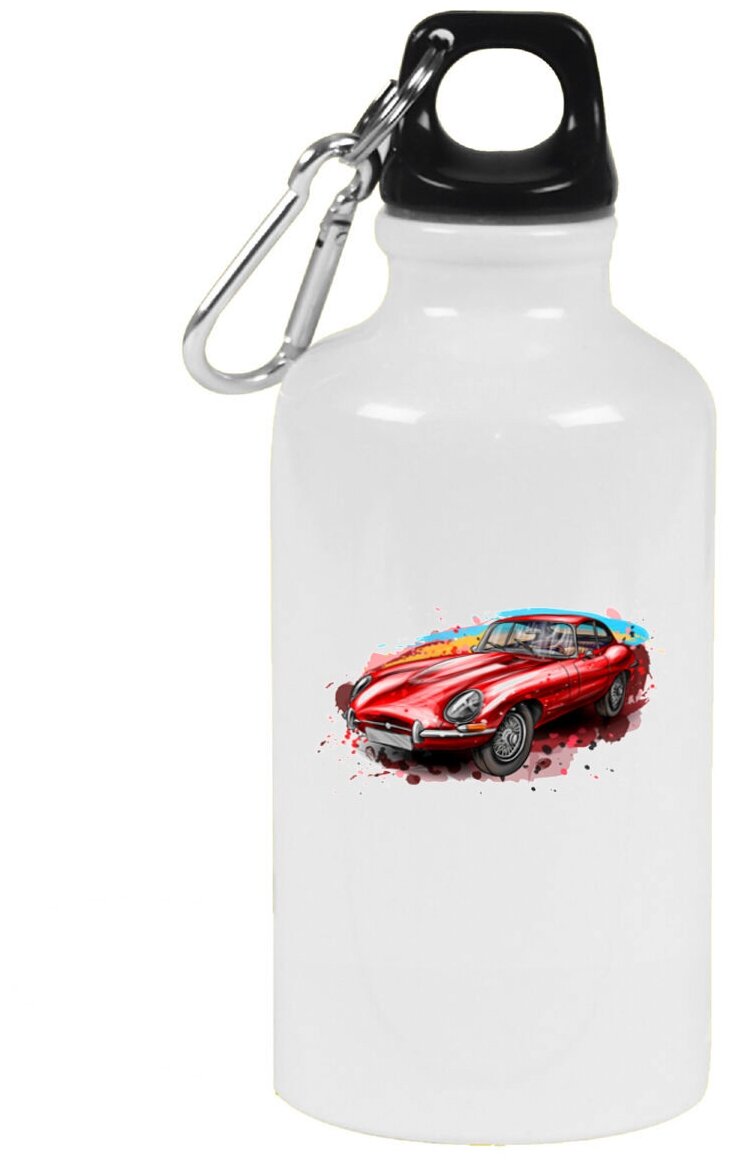 Бутылка с карабином CoolPodarok Илюстрация Машина красная