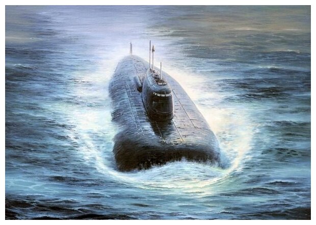 Постер на холсте Подводная лодка (Submarine) №1 43см. x 30см.