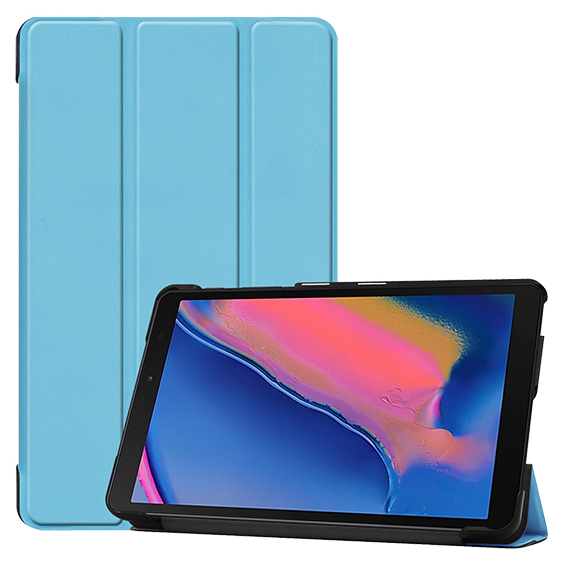 Чехол-обложка MyPads для Samsung Galaxy Tab A 8.0 (2019) SM-P200 / P205 тонкий умный кожаный на пластиковой основе с трансформацией в подставку г.