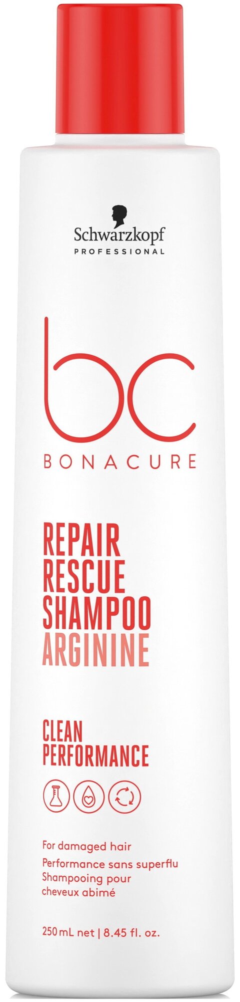 Шампунь BONACURE REPAIR RESCUE для восстановления волос SCHWARZKOPF PROFESSIONAL 250 мл