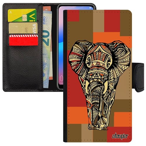 фото Красивый чехол-книжка для мобильного // galaxy a50 // "слон" саванна древний, utaupia, цветной