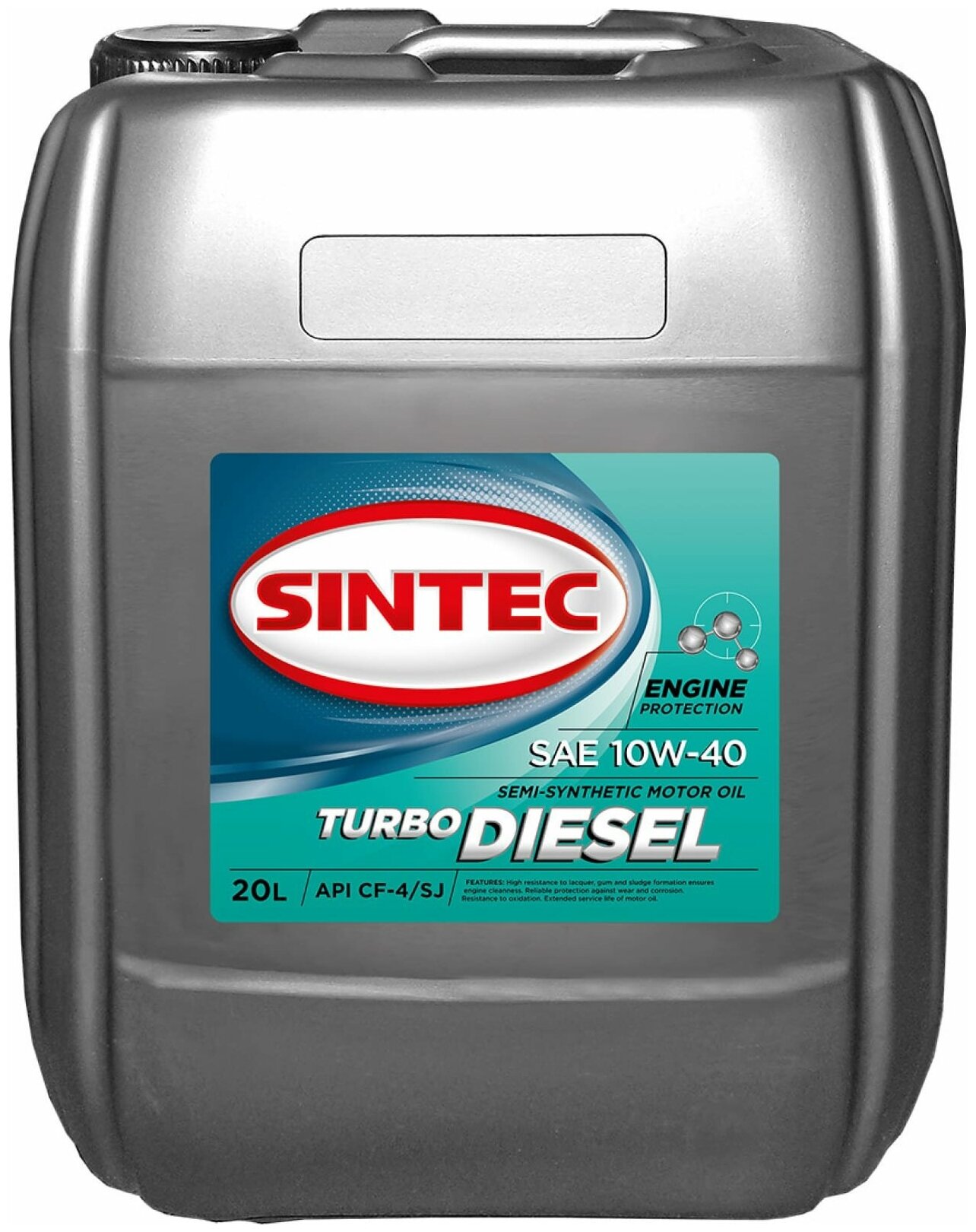 Sintec масло turbo diesel sae 10w40 api cf-4/cf/sj 20л Sintec 122446