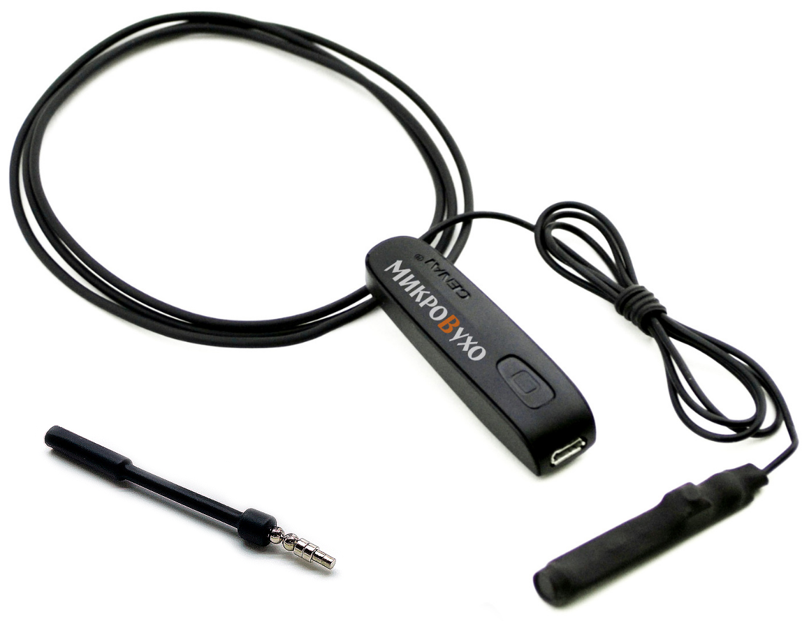 Магнитные микронаушники 2 мм 8 шт и гарнитура Bluetooth Basic с выносным микрофоном кнопкой подачи сигнала кнопкой ответа и перезвона